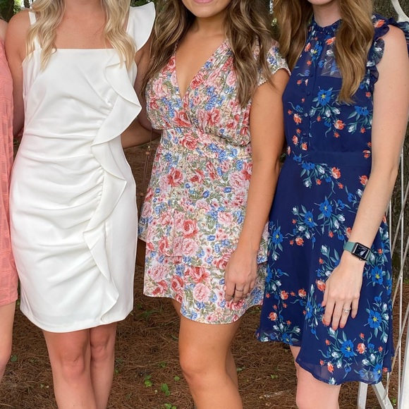 Zara size Large Floral Printed Dress - Picture 5 of 5